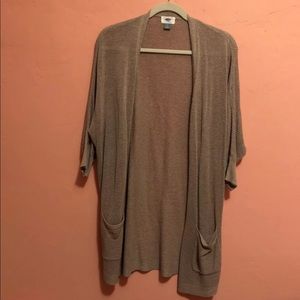 Beige Mid Sleeve Cardigan
